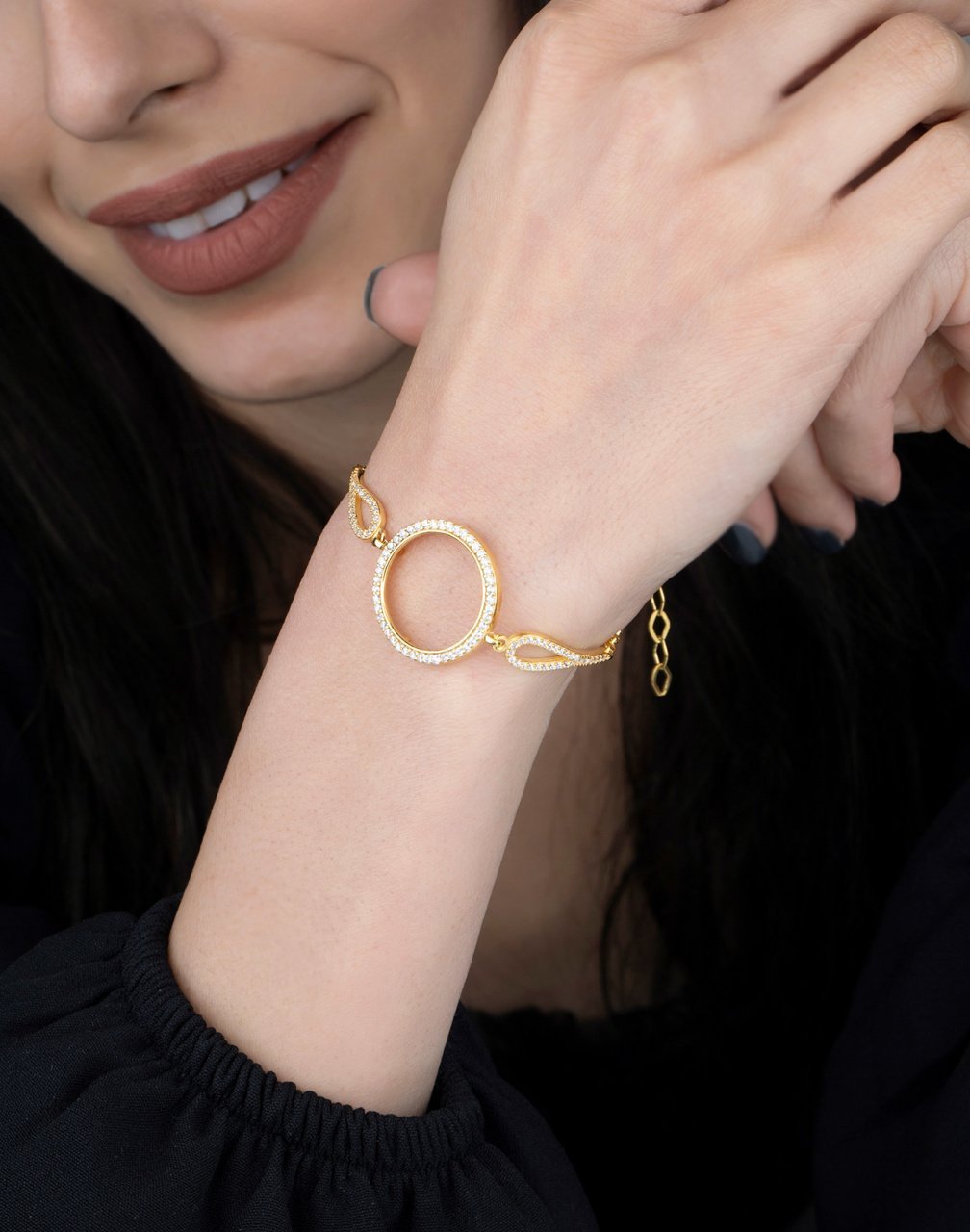 925 Ayar Gümüş Kollu Çeyreklik Bileklik