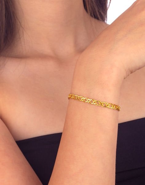 925 Ayar İçiçe Zincir Hallow Model Gümüş Bileklik