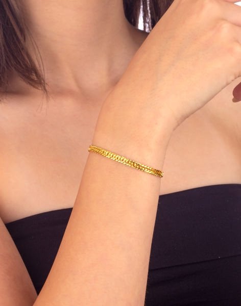 925 Ayar Örgü Modeli Zincir Gümüş Bileklik