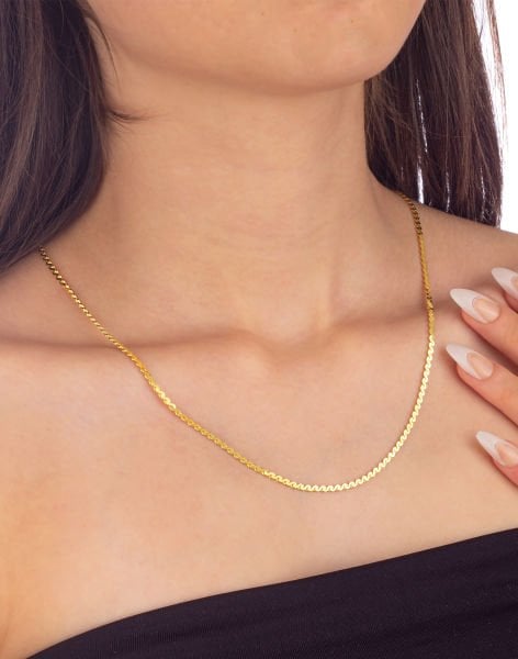 925 Ayar Zarif Halat Modeli Gümüş Zincir Kolye