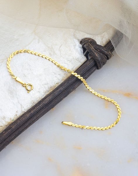 925 Ayar Zarif Halat Modeli Gümüş Zincir Bileklik