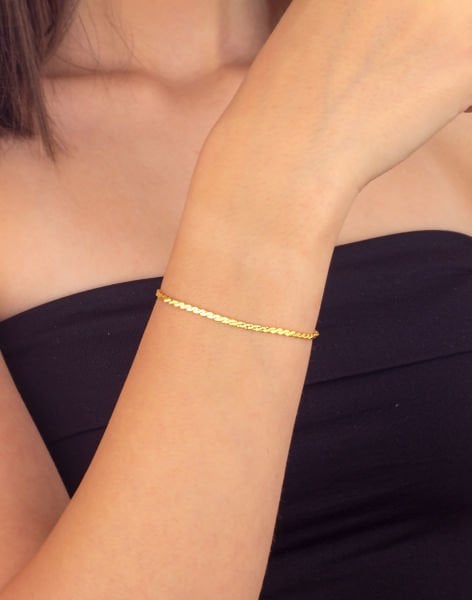 925 Ayar Zarif Halat Modeli Gümüş Zincir Bileklik