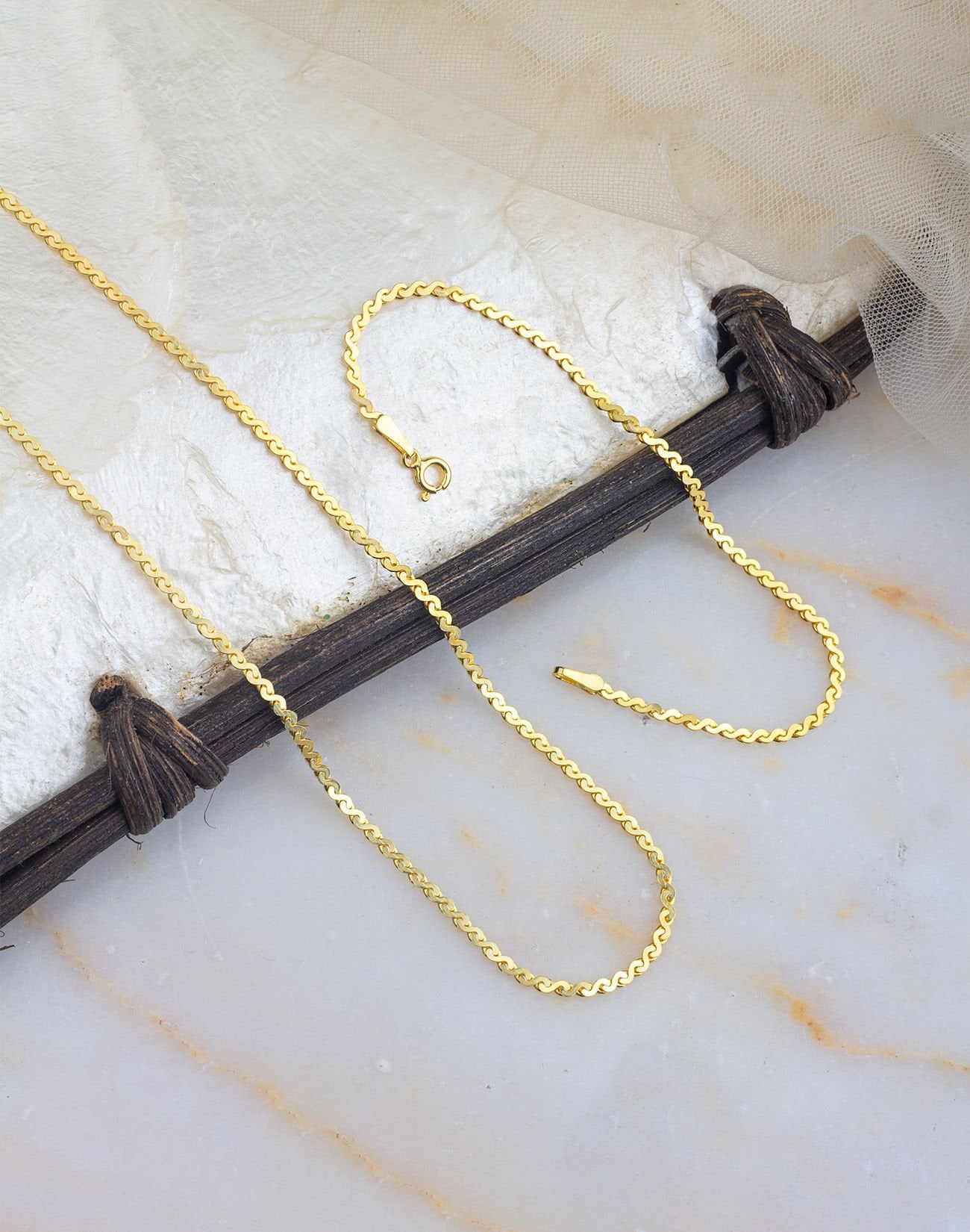 925 Ayar Zarif Halat Modeli Gümüş Zincir Kolye ve Bileklik Kombin