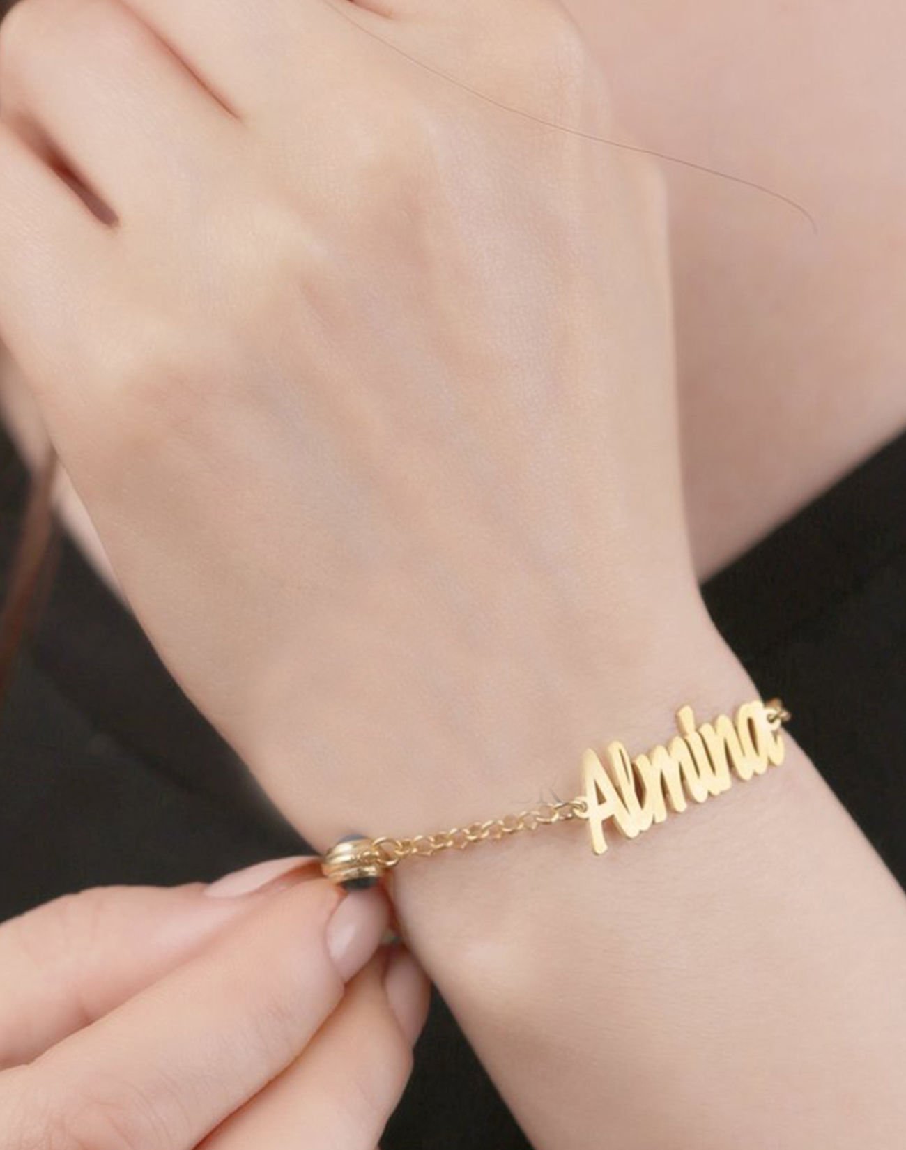 Kişiye Özel Göz Nazarlı Gümüş Bileklik Yetişkin Boy