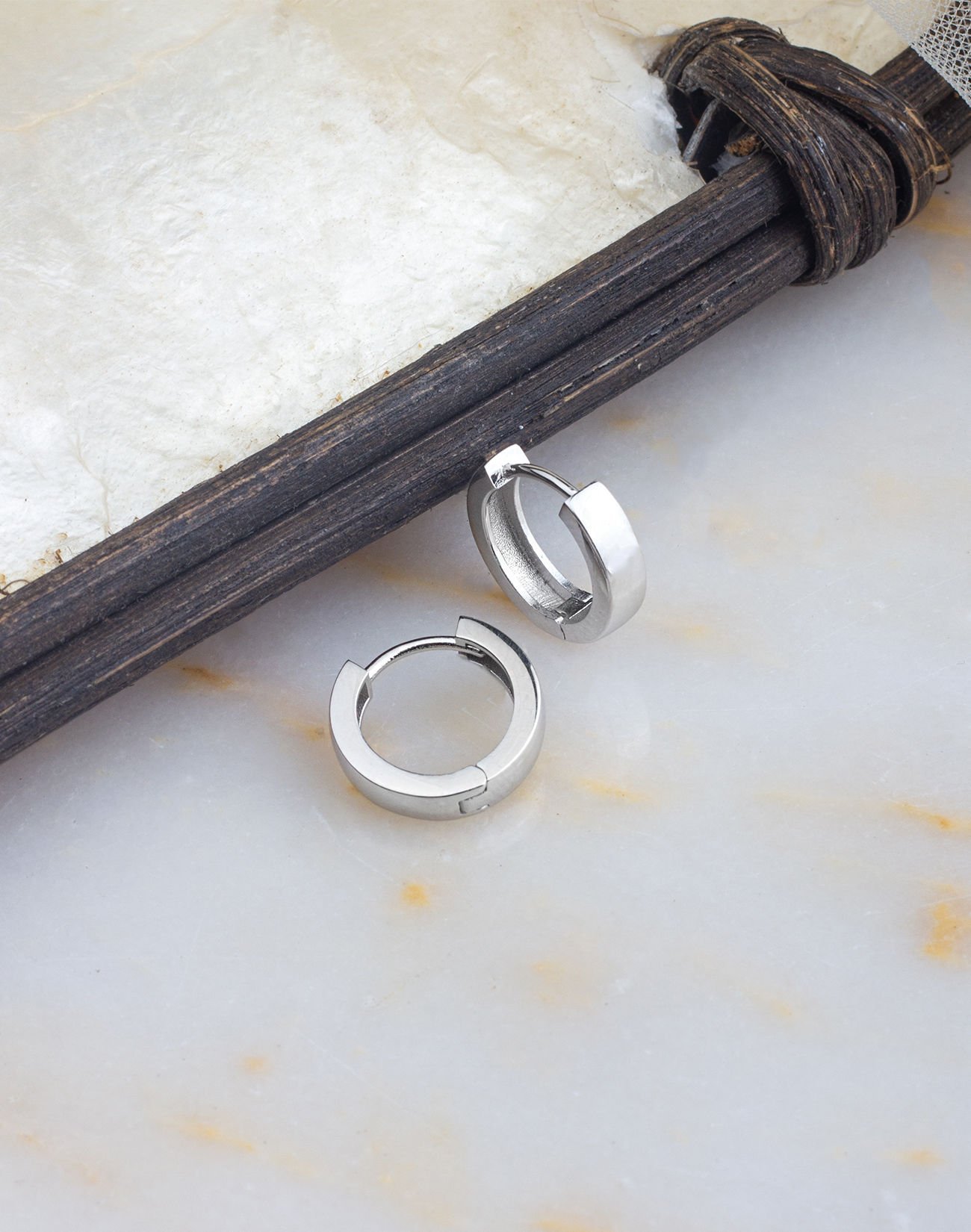 925 Ayar Gümüş Halka Küpe Unisex 15 mm