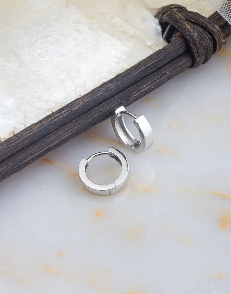 925 Ayar Gümüş Halka Küpe Unisex 15 mm