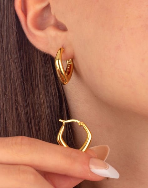 925 Ayar Üçgen Gümüş Küpe