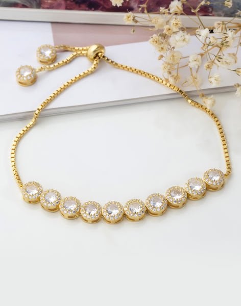 Asansörlü Gümüş Bileklik 14 Ayar Altın Kaplama