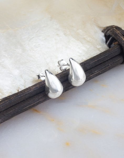 925 Ayar Gümüş Balon Bombeli Küpe