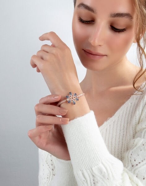 925 Ayar Gümüş Kar Tanesi Asansörlü Bileklik