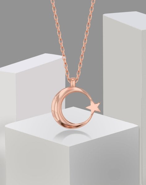 Ay Yıldız Gümüş Kolye