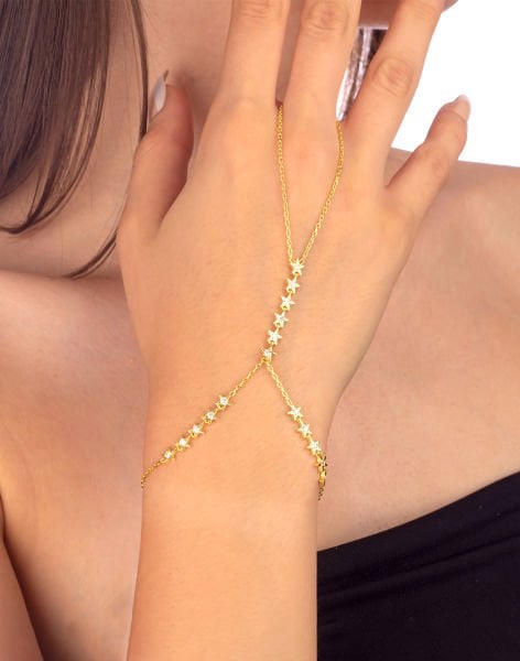 925 Ayar Gümüş Sıralı Yıldız Şahmeran