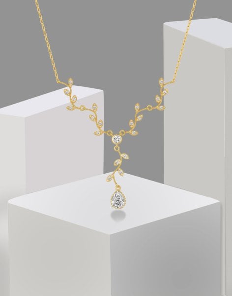 Damla Taş Sallantılı Sarmaşık Kolye