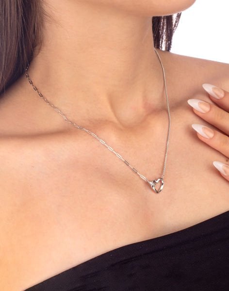 925 Ayar Gümüş Ataç - Gurmet Zincirli Love Knot Kolye