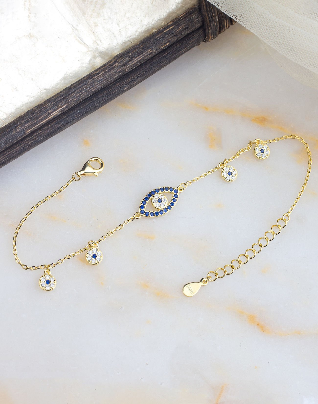 925 Ayar Gümüş Nazarlı Şans Bilekliği