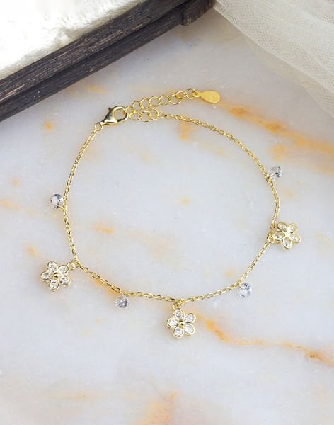 925 Ayar Gümüş Şans Çiçeği Bileklik