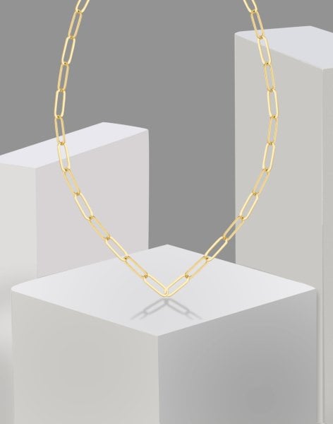 925 Ayar Gümüş Ataç Zincir Kolye