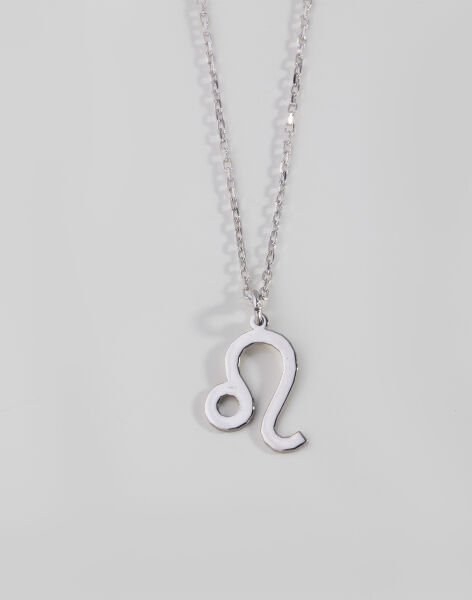 925 Ayar Gümüş Burç Kolye Rodyum Kaplama