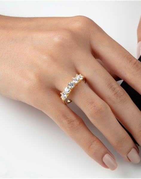 Beştaş Gümüş Yüzük 18 - 14 Ayar Altın Kaplama