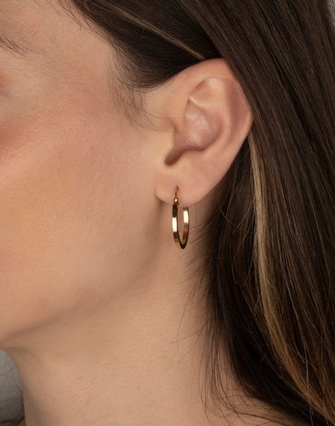 925 Ayar Gümüş Klasik İçi Boş Halka Küpe