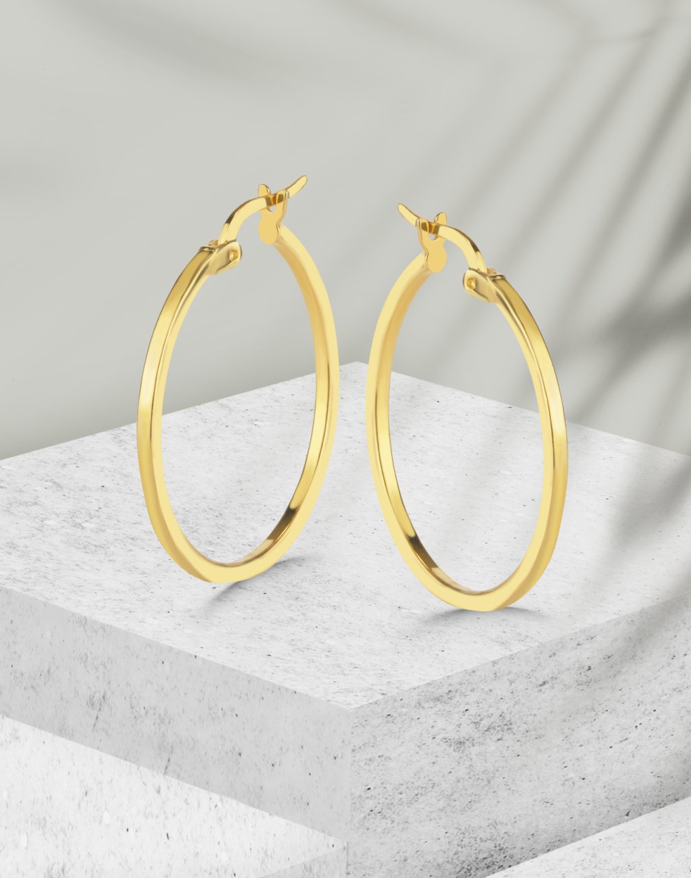 925 Ayar Gümüş Şarnel Halka Küpe