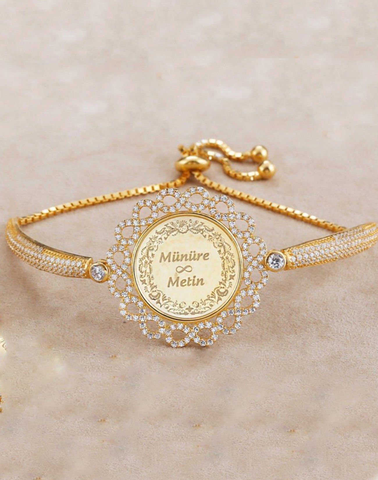 Kişiye Özel Asansörlü Sonsuzluk Gümüş Bileklik