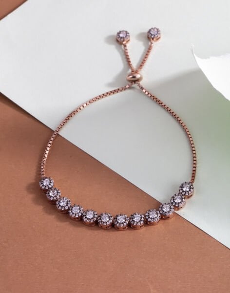 Elmas Modeli Gümüş Asansörlü Bileklik