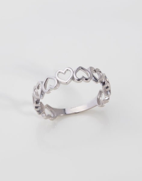 Aşk Sarmalı Özel Tasarım Gümüş Yüzük 12 - Rodyum Kaplama