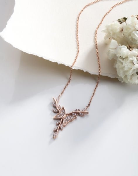 925 Ayar Gümüş Şanslı Kelebek Kolye