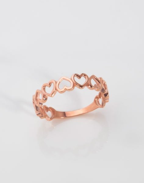 Aşk Sarmalı Özel Tasarım Gümüş Yüzük 13 - Rose Kaplama