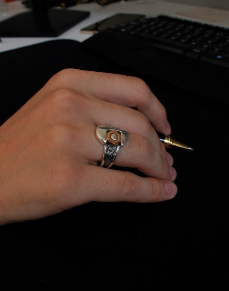 İngiliz Anahtarı Gümüş Erkek Yüzüğü