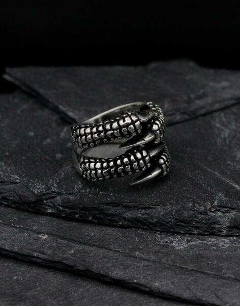 Kartal Pençesi Gümüş Erkek Yüzüğü