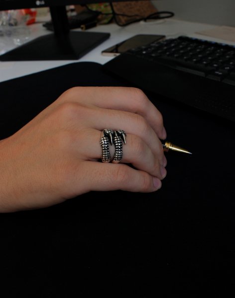 Kartal Pençesi Gümüş Erkek Yüzüğü