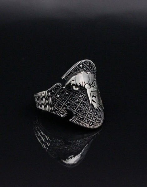 Kalkan Modeli Kartal Gümüş Erkek Yüzüğü