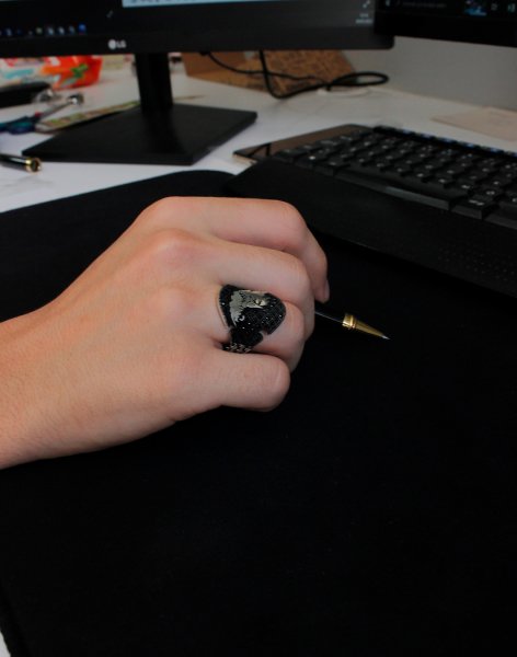 Kalkan Modeli Kartal Gümüş Erkek Yüzüğü