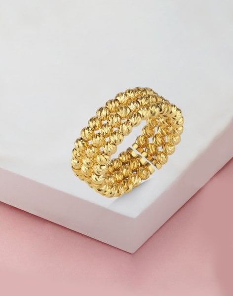 3 Sıra Tam Tur Ayarlanabilir Dorika Gümüş Yüzük