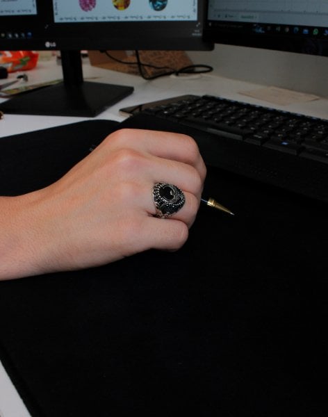 Anka Kuşu Gümüş Erkek Yüzüğü