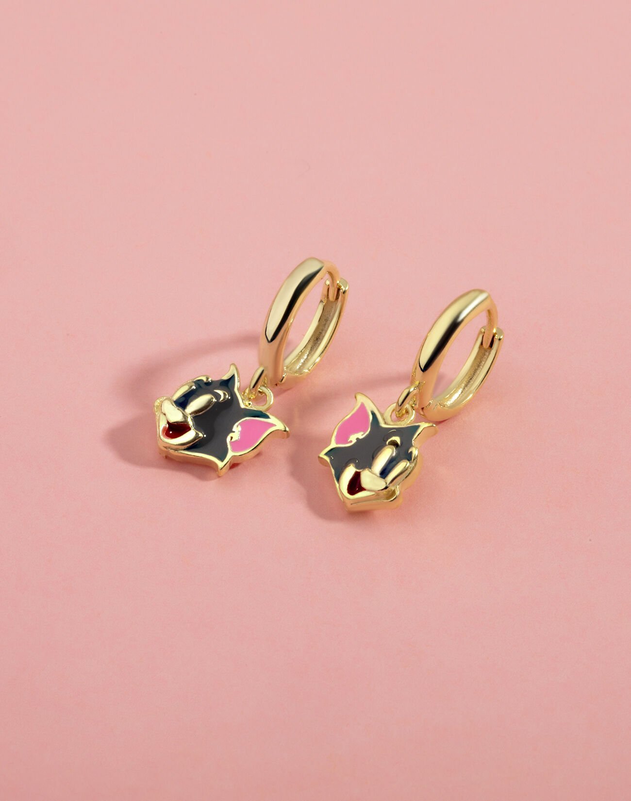 925 Ayar Gümüş Kedi Figürlü Çocuk Küpesi