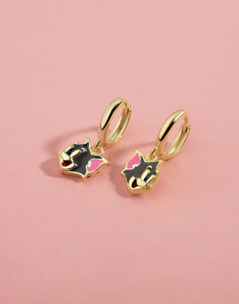 925 Ayar Gümüş Kedi Figürlü Çocuk Küpesi