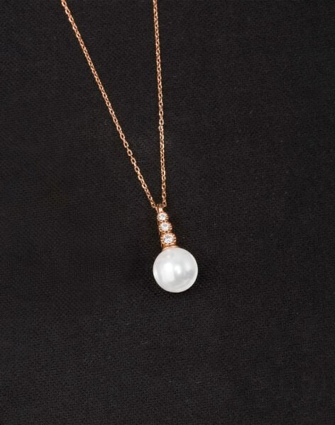 925 Ayar Gümüş Süzme Küre İnci Kolye