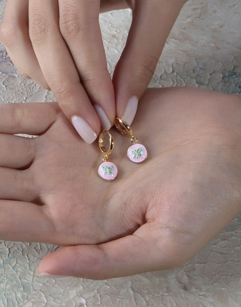 Gümüş Kelebek Çocuk Küpesi