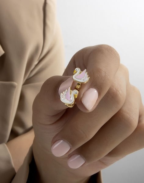 Kuğu Gümüş Çocuk Küpesi