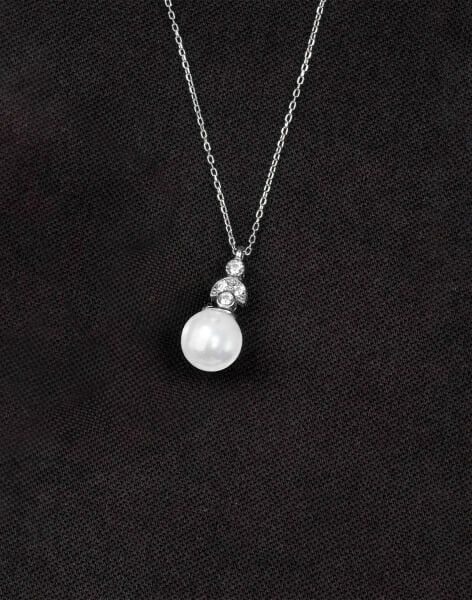 925 Ayar Gümüş Ay Işığı Küre İnci Kolye