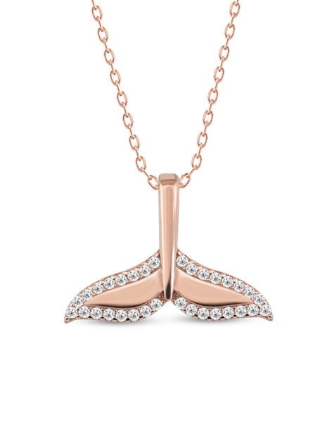 Özel Tasarım Gümüş Balına Kuyruğu Kolye