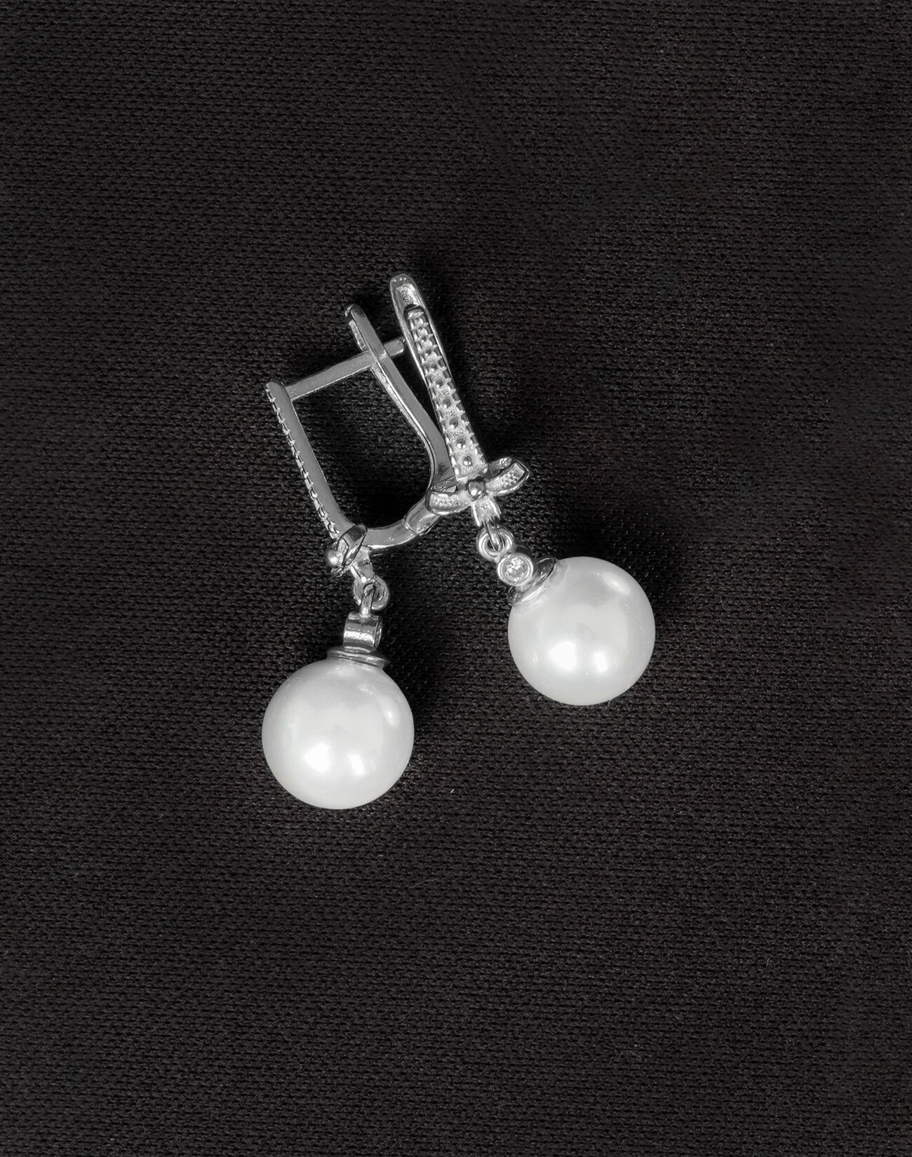 925 Ayar Gümüş Fiyonk Küre İnci Küpe