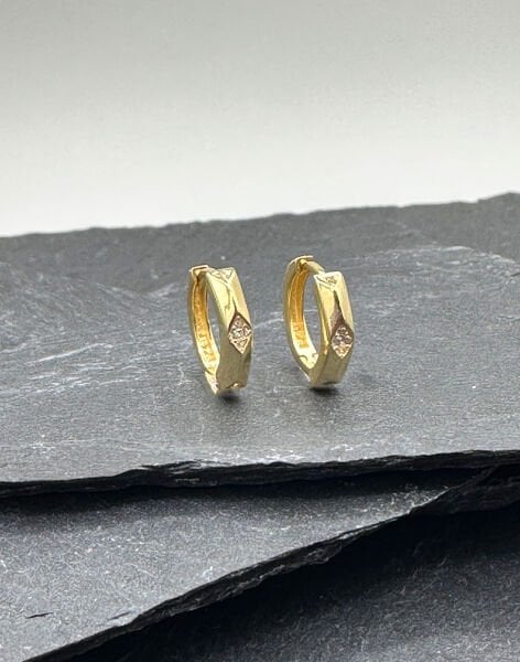 Elegance Halka Gümüş Küpe