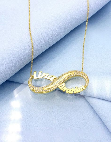 Kişiye Özel İsimli ve Tarihli Sonsuzluk Kolye