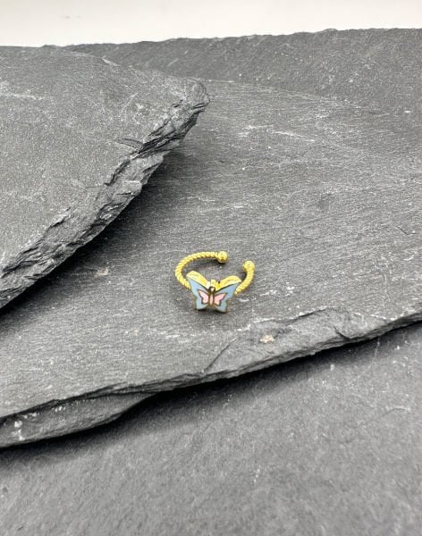 Tragus Mineli Kelebek Gümüş Küpe