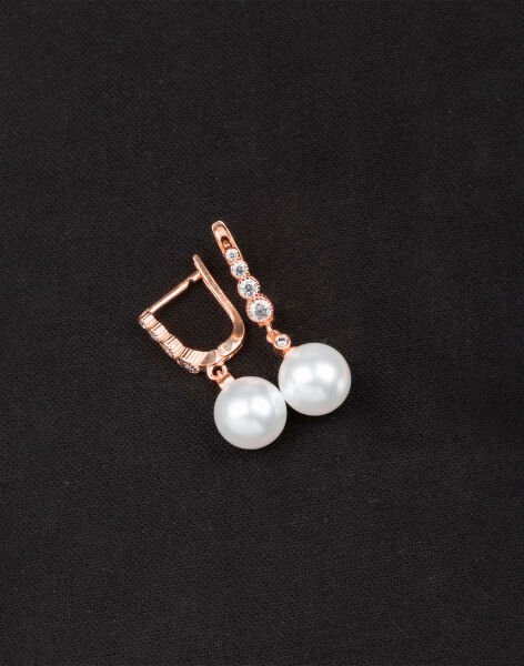 925 Ayar Gümüş Süzme Küre İnci Küpe