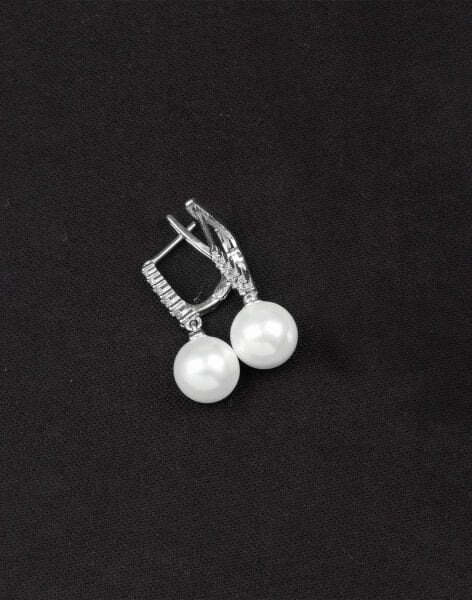 925 Ayar Gümüş Sıra Taşlı Küre İnci Kolye